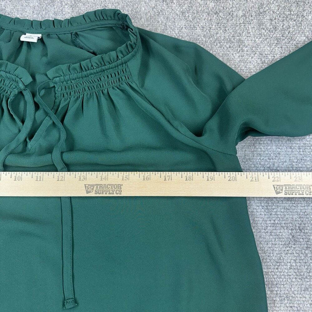 OLD NAVY EMERALD GREEN SMOCKED SLEEVE DRESS Size medium Lightweight - Picture 7 of 11